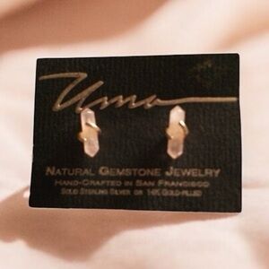 Uma of San Francisco Sterling Silver and
Natural Rose Quartz Earrings   NWT